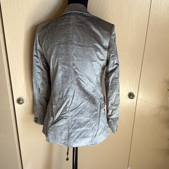 Frame Women's Velvet/Velour Silver Blazer - Picture 2 of 6